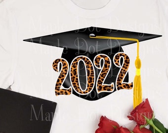 Grad 2022 PNG / Grad Leopard PNG / Graduación png / Senior 2022 PNG / Diseño de sublimación descargable