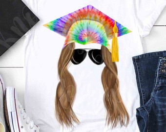 Senior PNG / Grad 2022 PNG / Grad Tie dye PNG / Graduación png / Diseño de sublimación descargable