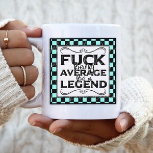 F*ck Being Average Be Savage Decal PNG | Checkered Label | Downloadable PNG