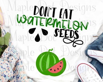 ¡No comas semillas de sandía svg, sandía svg, anuncio de embarazo svg, anuncio de nacimiento svg, PNG descargable y archivo SVG Cut!