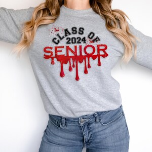 Clase de 2024 Senior PNG / Grad 2024 PNG / Senior 2024 / Graduación PNG / Horror Fan / Archivo descargable para sublimación