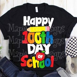 100 days of school svg, Happy 100th day of school svg, school svg, Downloadable files for cricut and silhouette, PNG & SVG