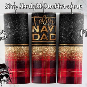 Envoltorio para vaso Feliz Navidad / Sublimación de vaso navideño / Diseños para vaso de 20 oz / PNG descargable