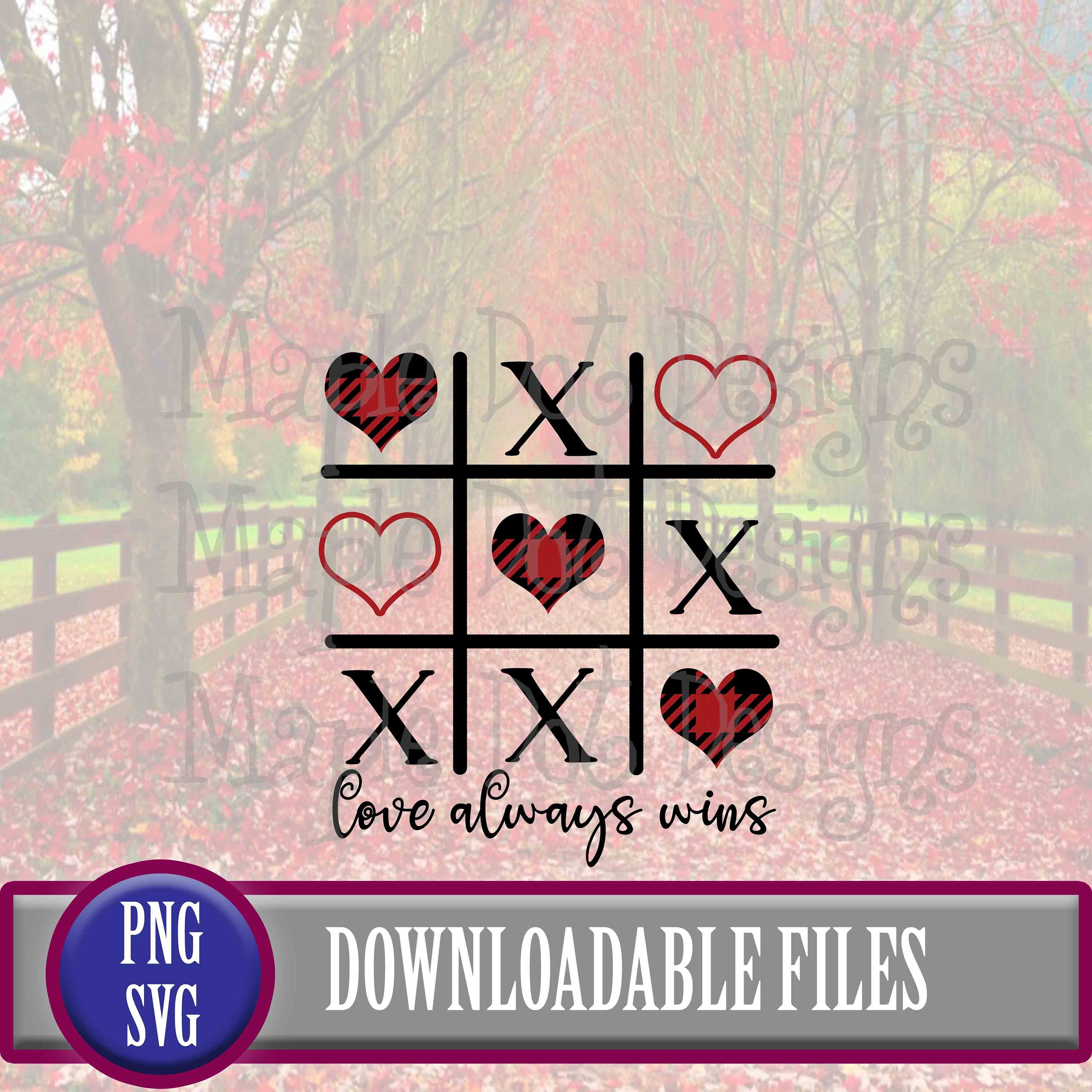Valentine SVG | Valentines Day SVG | Valentine Tic Tac Toe SVG | Plaid ...