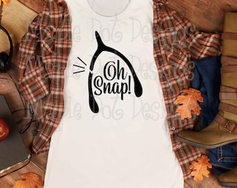 Oh Snap svg, Thanksgiving svg, wishbone svg, retro thanksgiving, download for cricut & silhouette, waterslide, sublimation, htv,