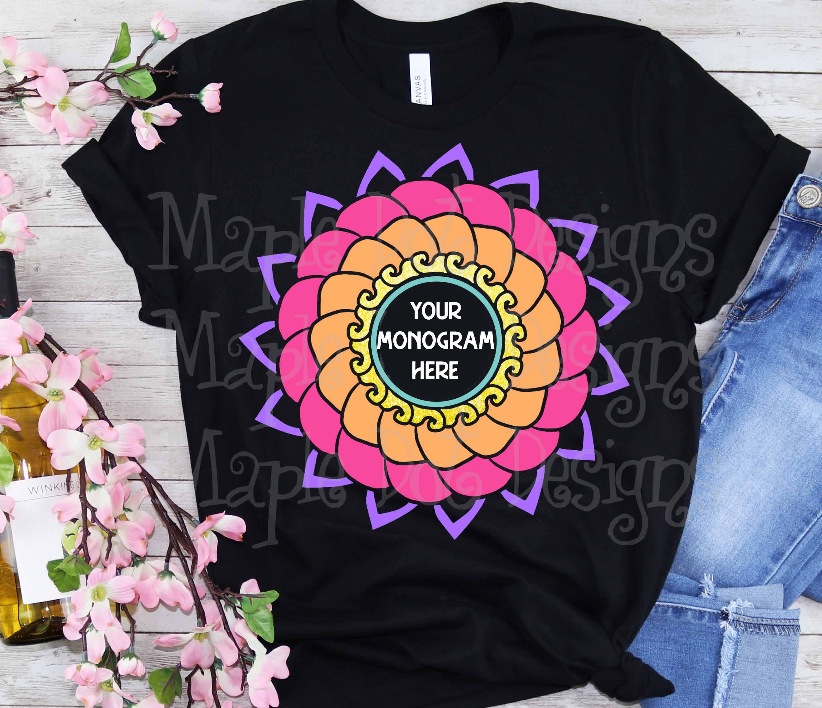 Free Free 312 Mandala Flower Monogram Svg SVG PNG EPS DXF File