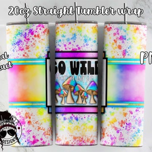 Go Wild For A Während Tumbler Wrap | 20oz Skinny Tumbler Wrap | Herunterladbare PNG-Sublimation
