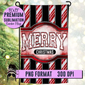 Frohe Weihnachten Garten Flagge PNG | Garten Flagge Sublimation Design | Yard Flag Sublimation Design