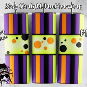 Halloween Tumbler wrap | Striped Halloween Tumbler sublimation | Downloadable PNG sublimation