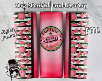 Watermelon Alcohol Tumbler Wrap | 20oz Tumbler Wrap | Tumbler Sublimation | Downloadable File