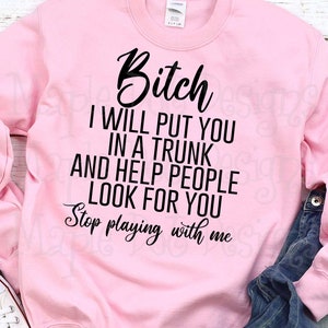 Hündin, ich werde dich in einen Kofferraum stecken und Menschen helfen, nach dir zu suchen