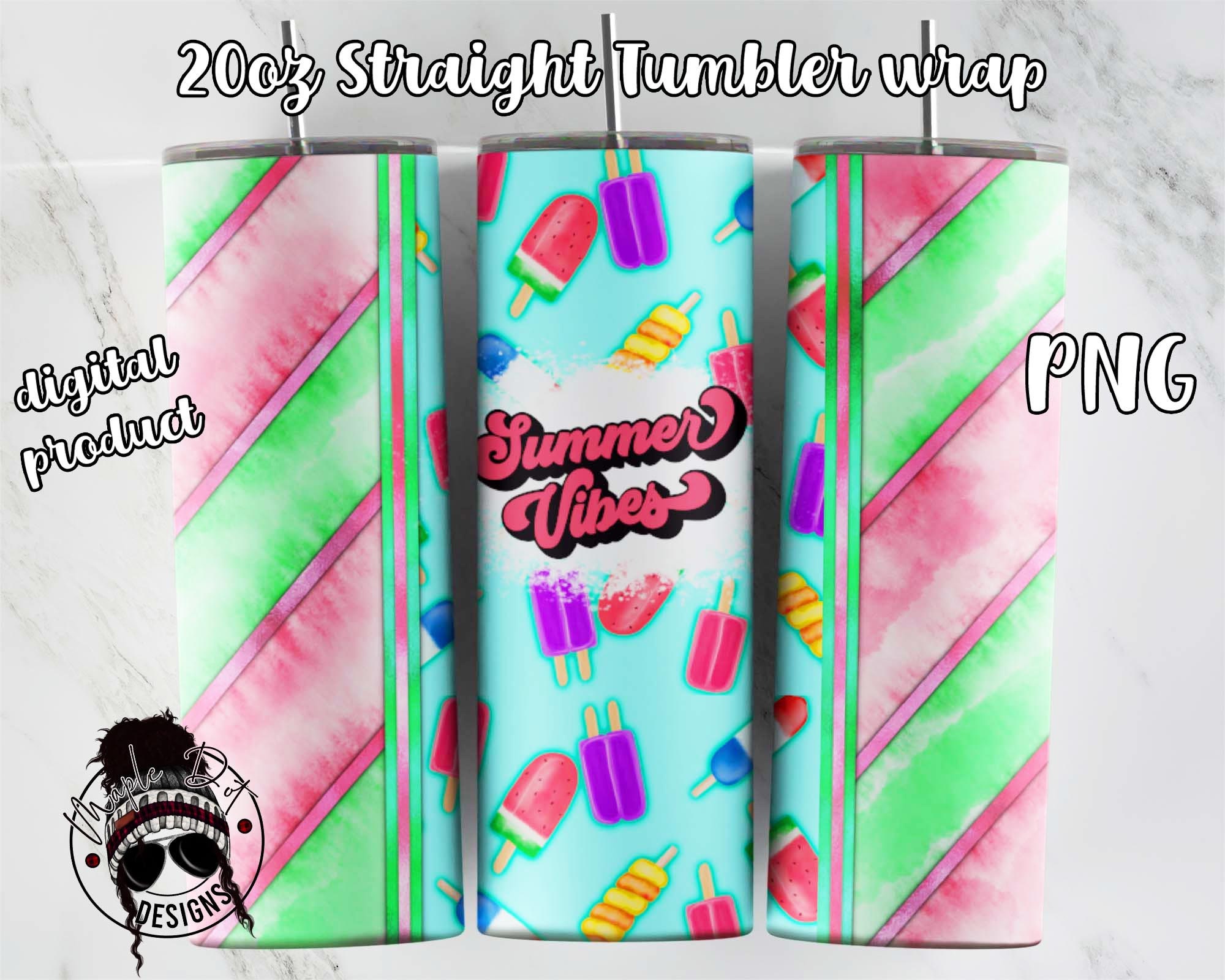 20oz Skinny tumbler wrap | Watermelon Tumbler wrap | Summer Tumbler png | Downloadable PNG sublimation
