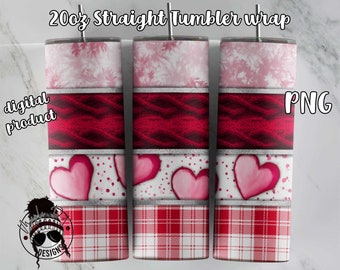 20oz Skinny tumbler wrap / Valentine Sweater Tumbler wrap / Valentine png / Love Plaid tumbler wrap PNG / Downloadable PNG