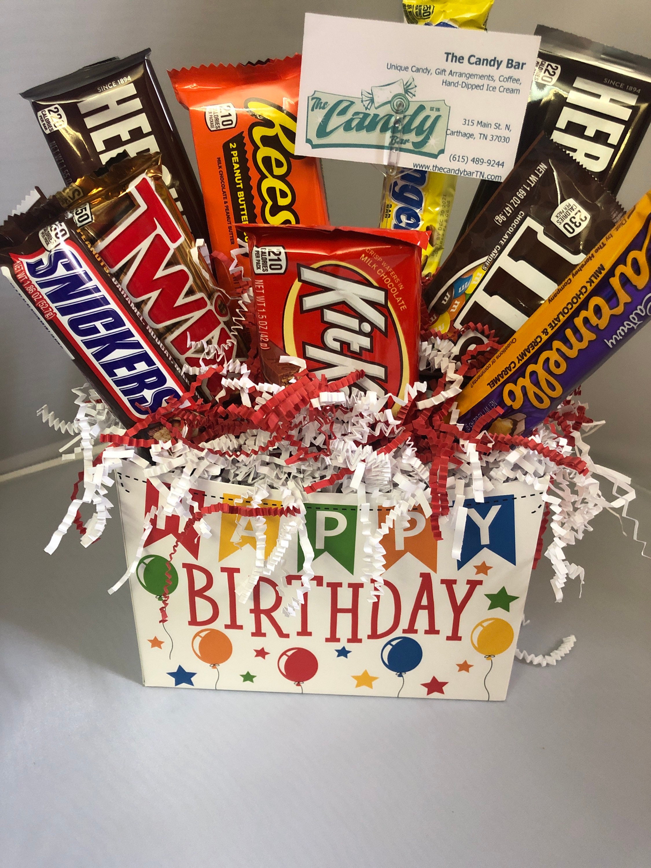 Happy Birthday Candy Arrangement Gift Box Etsy UK