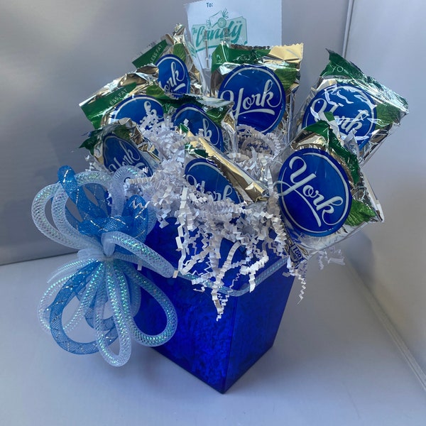 York Peppermint Patty Vase Candy Arrangement