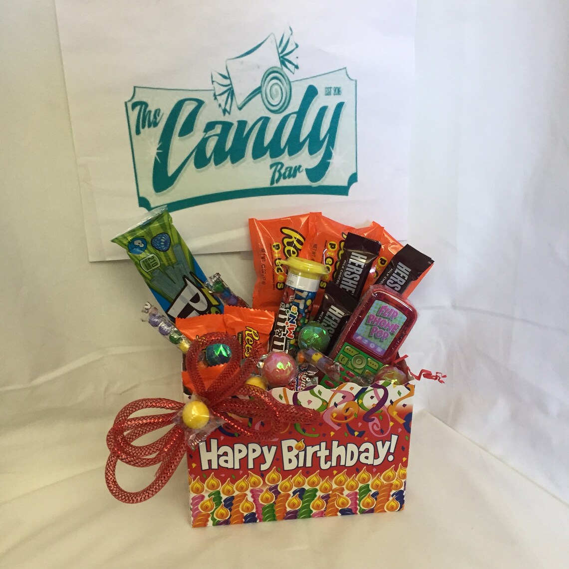 Happy Birthday Candy Arrangement Box Etsy