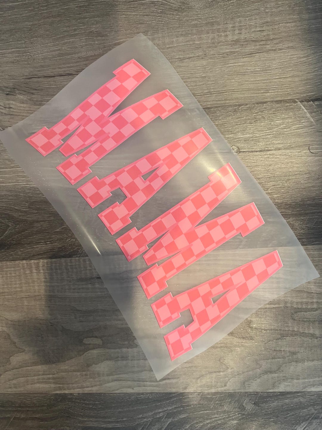 Pink Checkered Mama, Ready to Press DTF Transfer Tshirt Transfer Heat ...