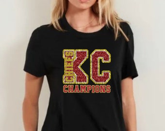 DTF KC chiefs champion dtf transfer - Ready to Press DTF Transfer -  TShirt Transfer - Heat Press Transfer- any size