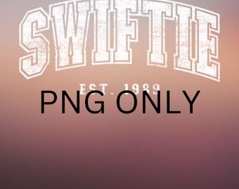 swiftie est 1989 white png file, digital file only