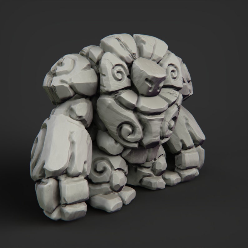 Stone Golem model for Dungeons and Dragons image 1