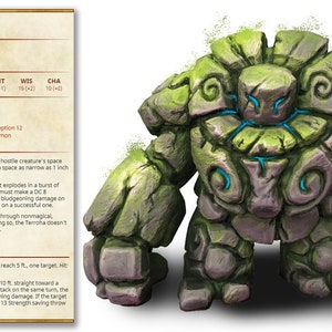 Stone Golem model for Dungeons and Dragons image 2