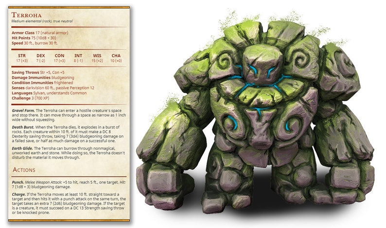 Stone Golem model for Dungeons and Dragons image 2