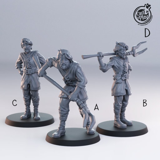 Miniature Toys Role Playing Miniatures Pathfinder Townsfolk Npc PEASANT ...