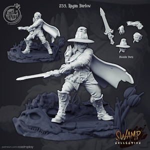 Witch Hunter &quot;Regan Barlow&quot; miniature for Dungeons and Dragons | Pathfinder