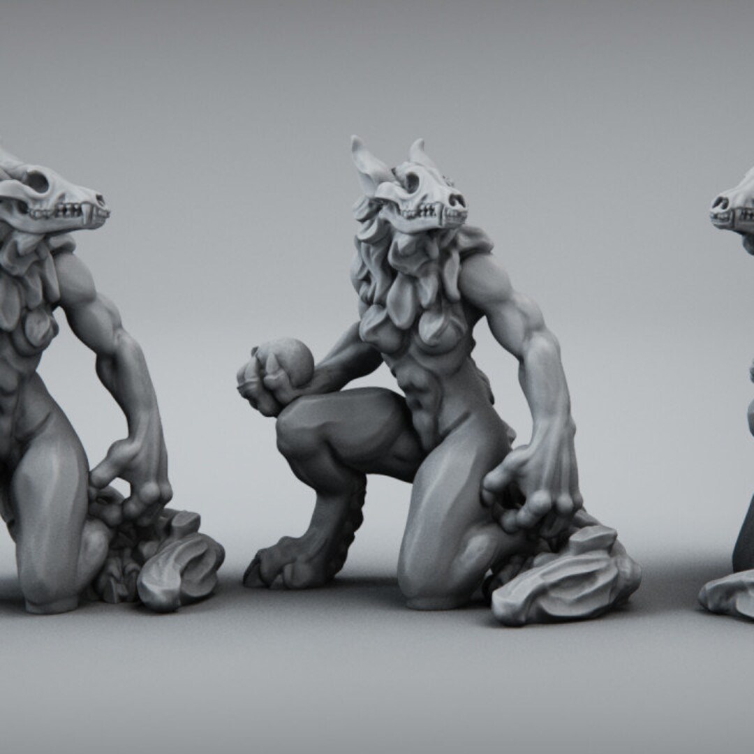 Hell Wolf - Bone Miniature for Dungeons and Dragons - Etsy