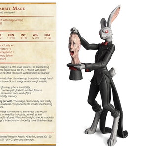 White Rabbit Miniature for Dungeons and Dragons - Etsy