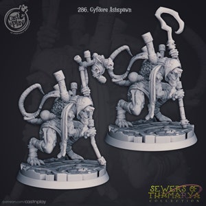 Ratmen Seer &quot;Gryfdore Ashspawn&quot; miniature for Dungeons and Dragons | Pathfinder