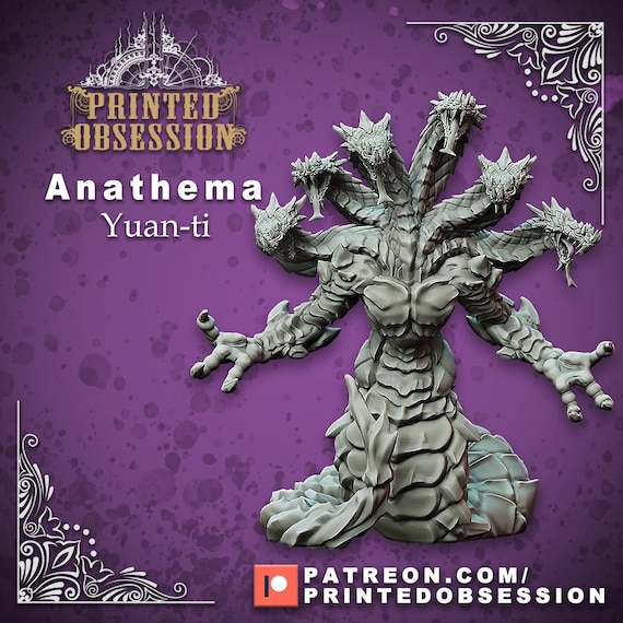 Yuanti Anathema Miniature for Dungeons and Dragons Etsy