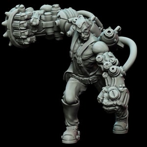 Human Male Artificer Armourer miniature for Dungeons and Dragons