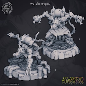 Ratmen Plague Spreader &quot;Vrek Fireguard&quot; miniature for Dungeons and Dragons | Pathfinder
