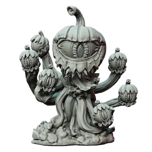 Beholder Pumpkin miniature for Dungeons and Dragons