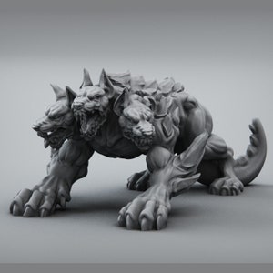 Cerberus hellhound miniature for Dungeons and Dragons