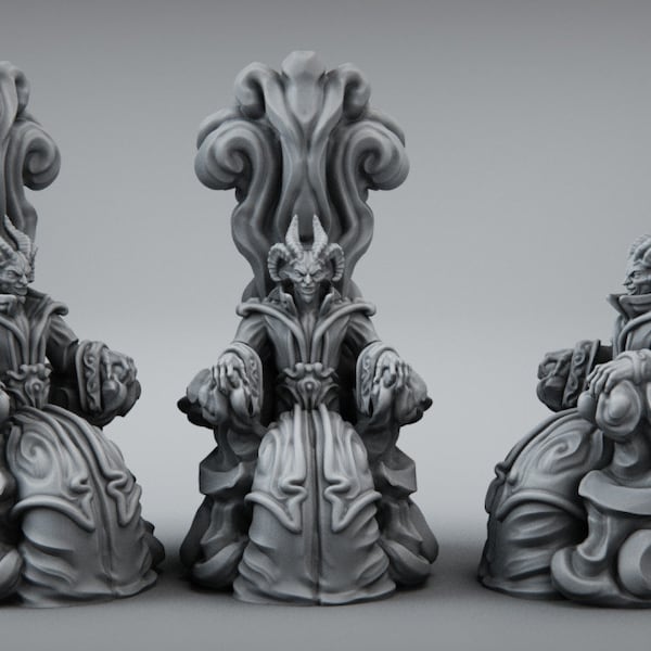 Asmodeus (seated) miniature for Dungeons and Dragons