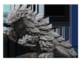 Magma Pangolin miniature for Dungeons and Dragons