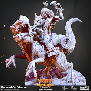 Mounted Orc Warrior for Dungeons and Dragons | Pathfinder