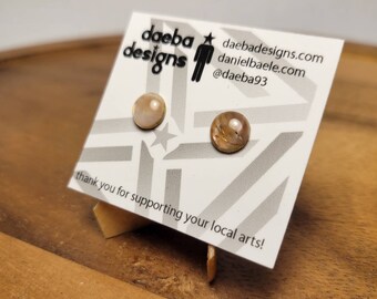 Natural Mother Of Pearl Shell Stud Earrings - on sale for the holidays!