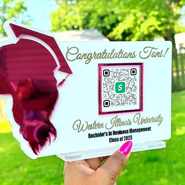 Graduation Invitation With Qr Code Etsy