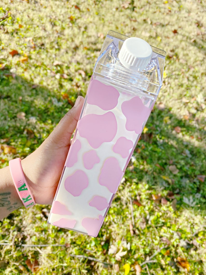 cow print gallon water bottle