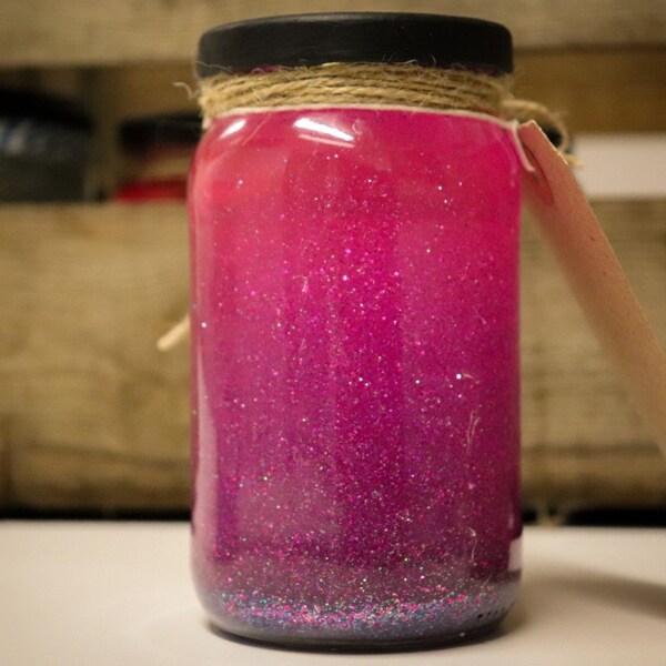 The Calm Jar with guide | Personalised | Recycled Materials | Sensory Jar | Calming | Anxiety Relief | Work Desk | Mindfulness | Meditation