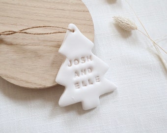 Nom décoratif pour arbre de Noël | Cadeau personnalisé | Décoration d'arbre personnalisée
