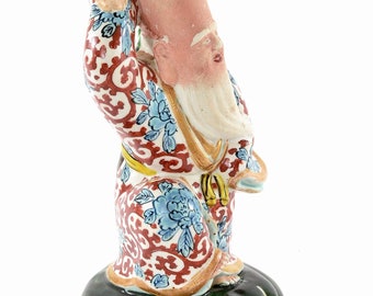 日本の古い九谷焼の幸運の神 福禄寿の置物 - Etsy 日本
