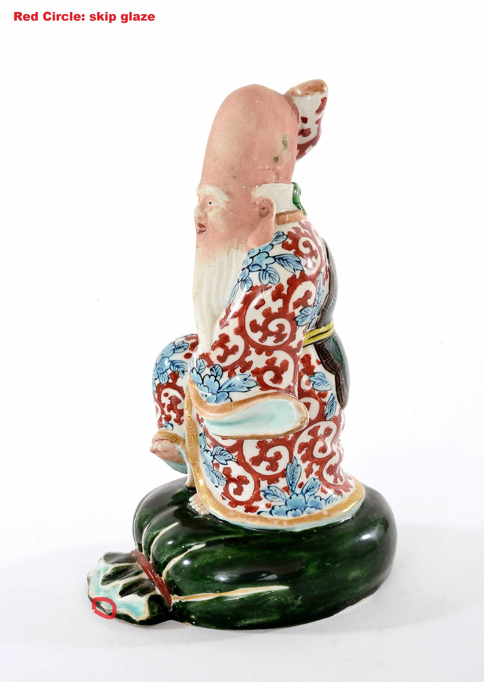 日本の古い九谷焼の幸運の神 福禄寿の置物 - Etsy 日本