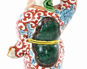 日本の古い九谷焼の幸運の神 福禄寿の置物 - Etsy 日本