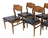 Mid-Century Curved Back Walnut Side Chair by Young MFG