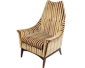 Mid Century Tall Lounge Chair in Adrian Pearsall Style