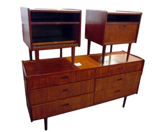 On Hold: Pair of Mid Century Danish Modern Teak Nightstands by Falster